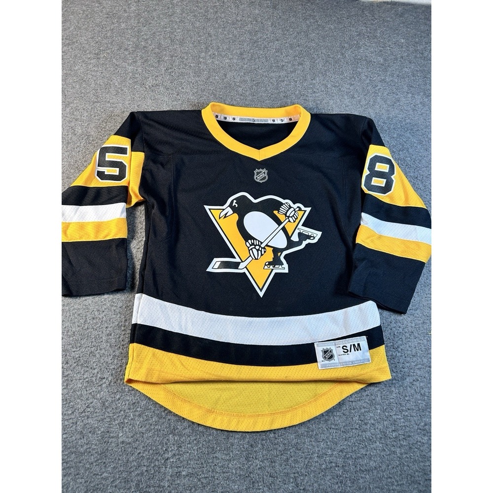Youth Kris Letang Black Pittsburgh Penguins Premier Player Jersey Small